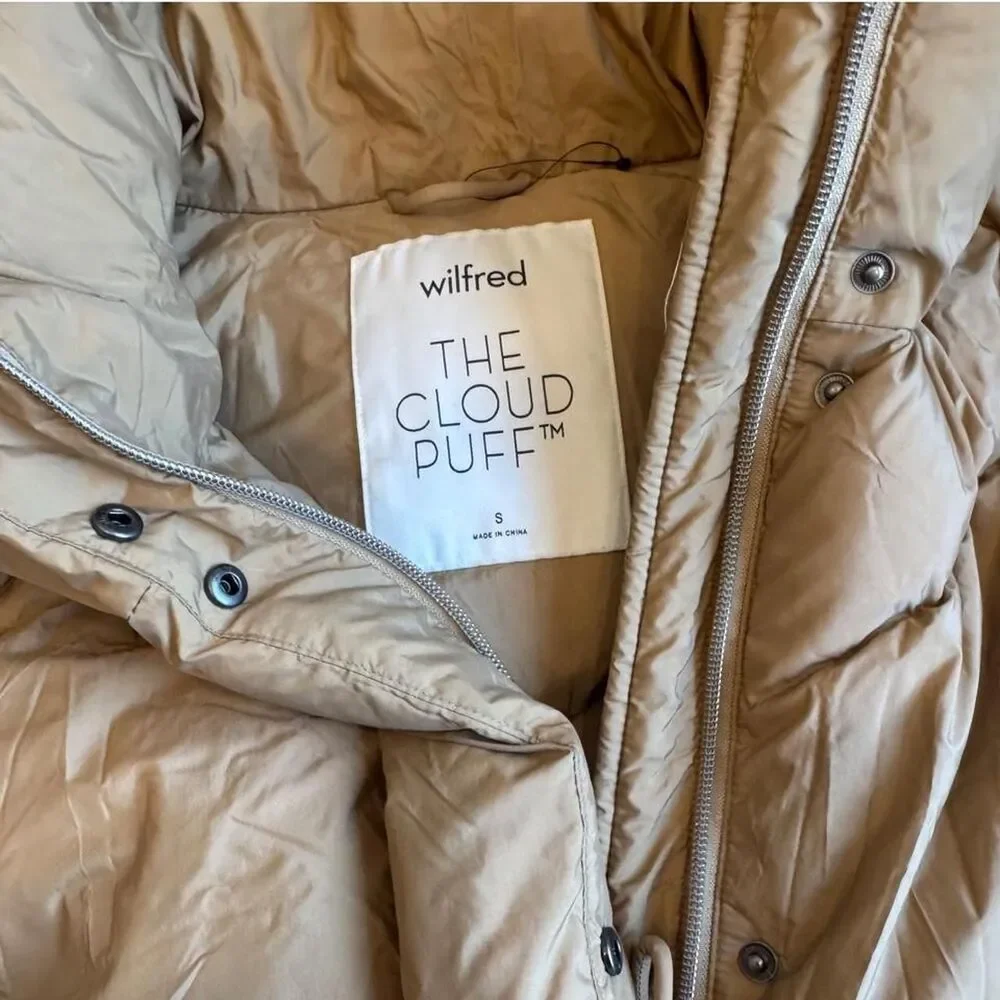 Aritzia Women's Tan and Cream Coat